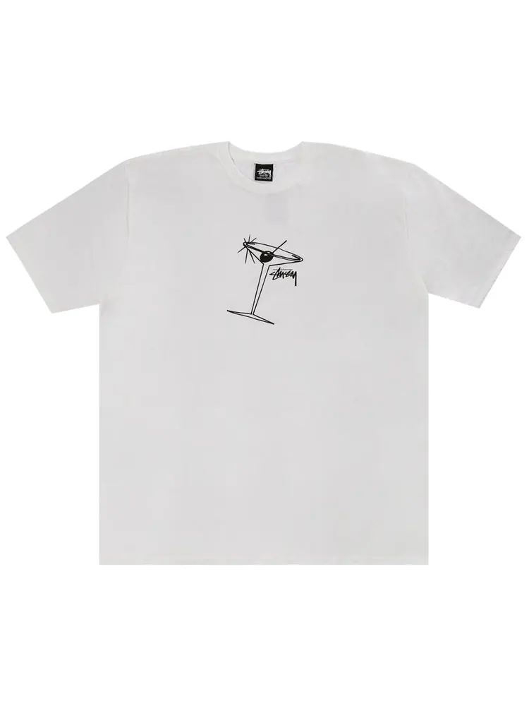 Футболка Stussy Martini Tee 'White' — изображение 1 из 2, белый