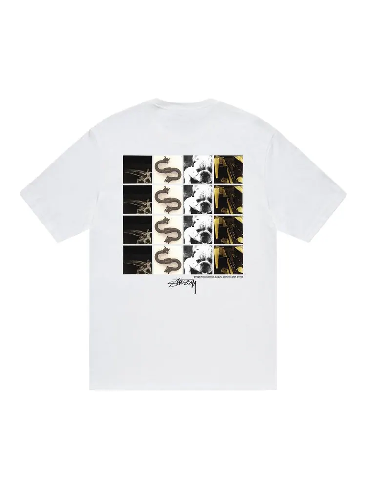 Футболка Stussy Grid Tee 'White' — изображение 2 из 2, белый