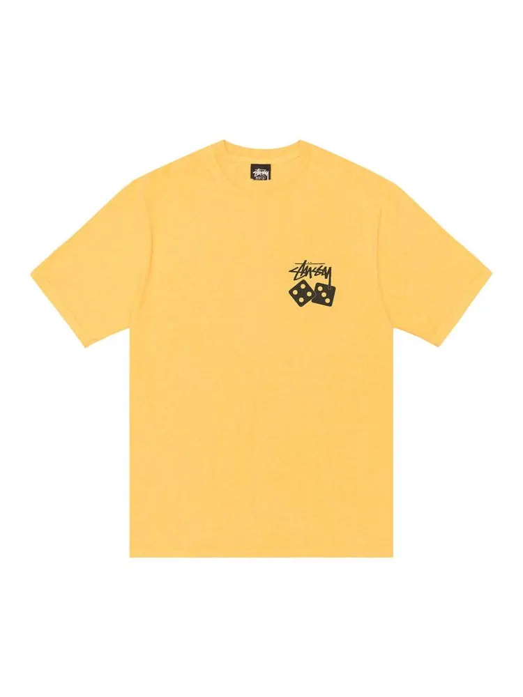 Футболка Stussy Dice Tee Pigment Dyed — изображение 1 из 2, желтый