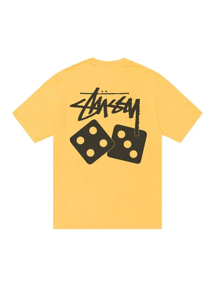 Футболка Stussy Dice Tee Pigment Dyed — изображение 2 из 2, желтый