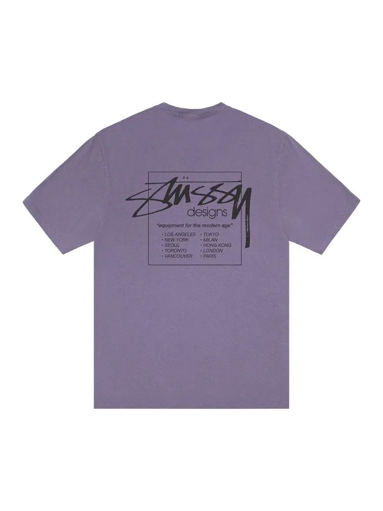 Футболка Stussy Modern Age Tee Pigment Dyed — изображение 2 из 2, фиолетовый