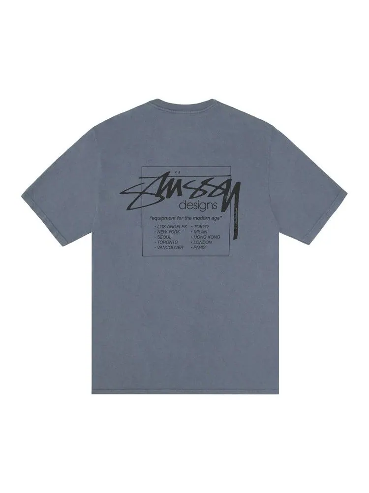 Футболка Stussy Modern Age Tee Pigment Dyed — изображение 2 из 2, темно-синий