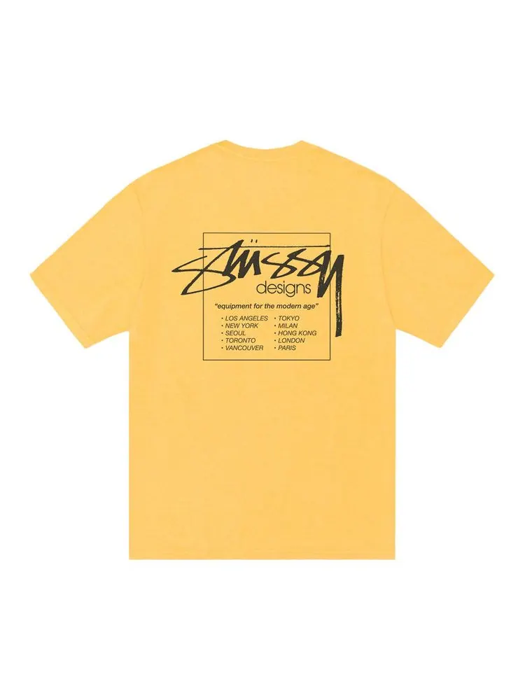 Футболка Stussy Modern Age Tee Pigment Dyed 'Yellow' — изображение 2 из 2, желтый