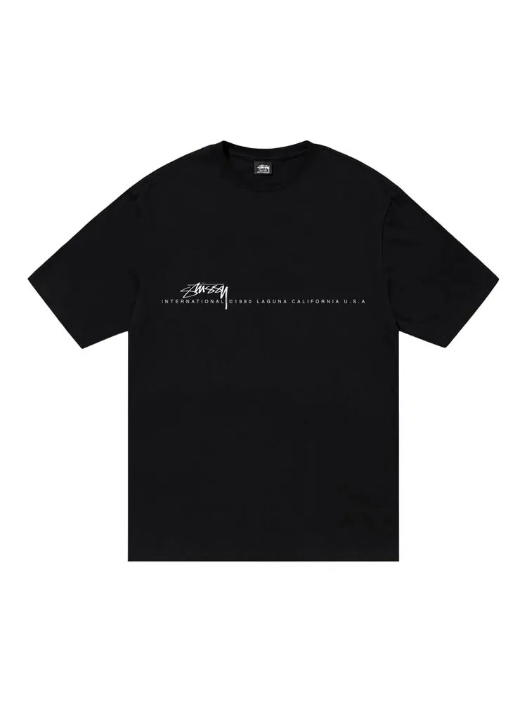Футболка Stussy Smooth 80 Tee 'Black' — изображение 1 из 2, черный
