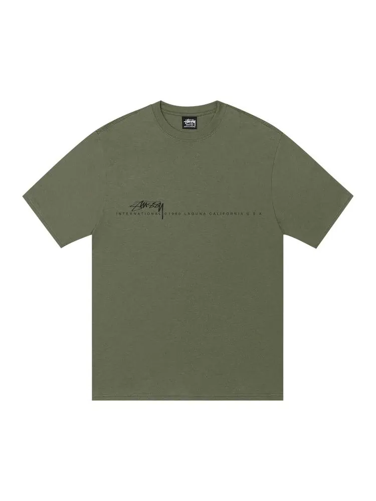 Футболка Stussy Smooth 80 Tee — изображение 1 из 2, оливковый