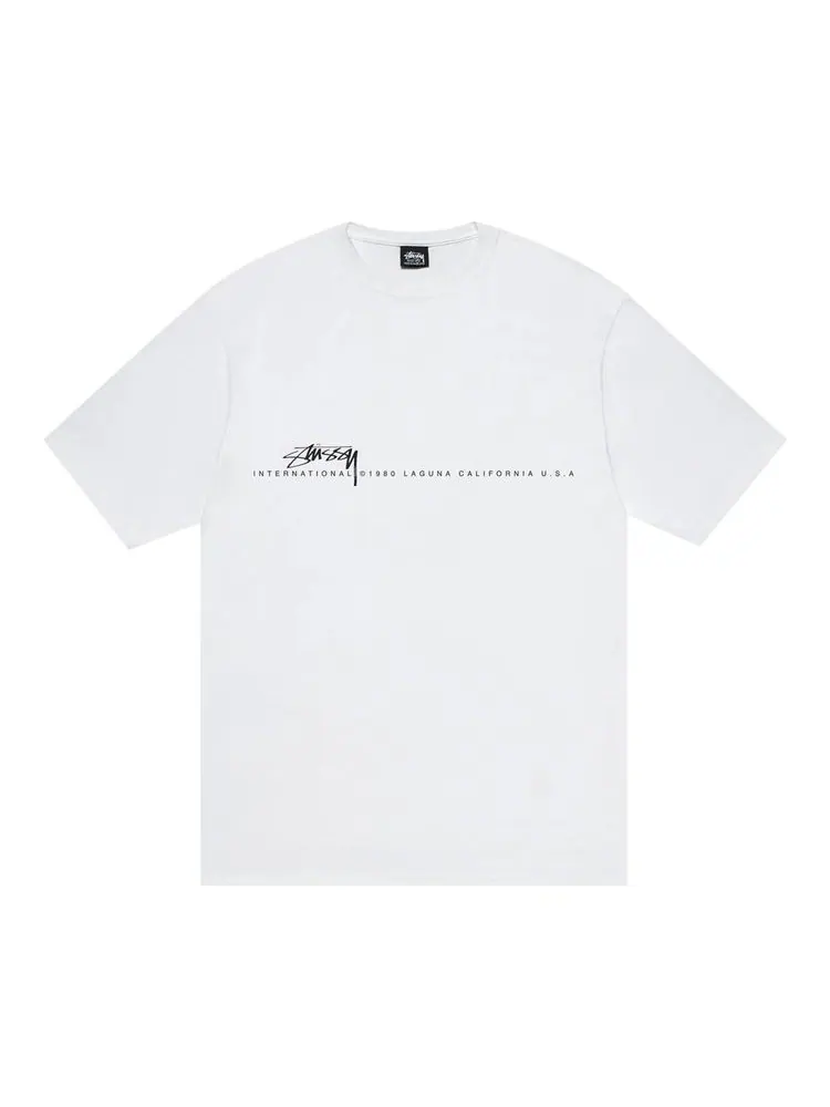 Футболка Stussy Smooth 80 Tee 'White' — изображение 1 из 2, белый