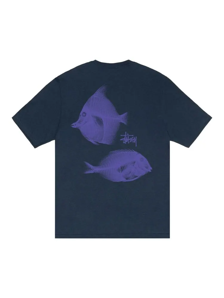 Футболка Stussy X-Ray Fishin Tee 'Navy' — изображение 2 из 2, темно-синий