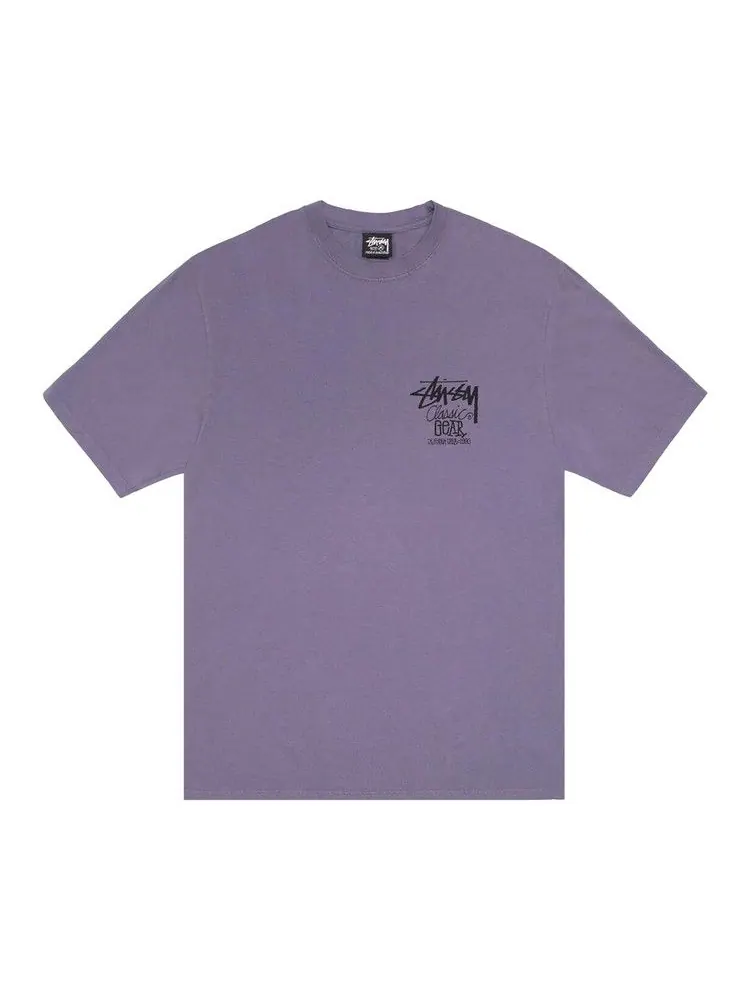 Футболка Stussy Classic Gear Tee Pigment Dyed — изображение 1 из 2, фиолетовый