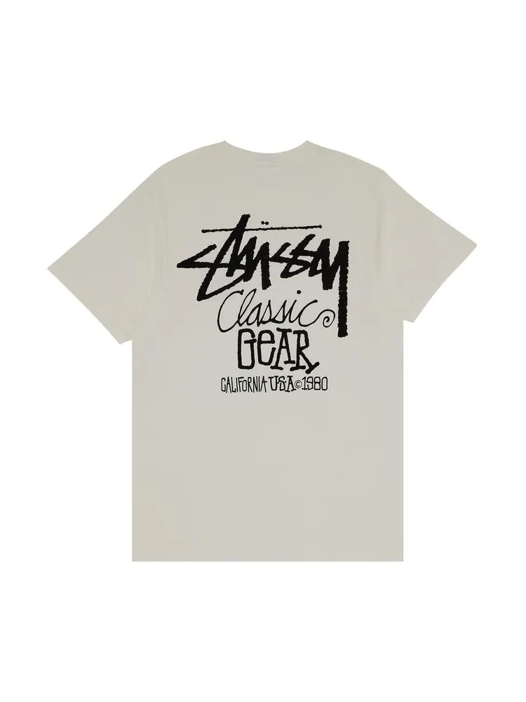 Футболка Stussy Classic Gear Tee Pigment Dyed 'Natural' — изображение 2 из 3, прозрачный