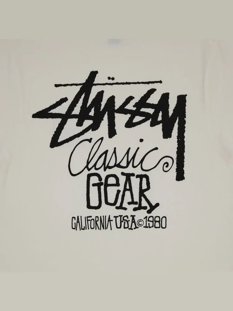 Футболка Stussy Classic Gear Tee Pigment Dyed 'Natural' — изображение 3 из 3, прозрачный