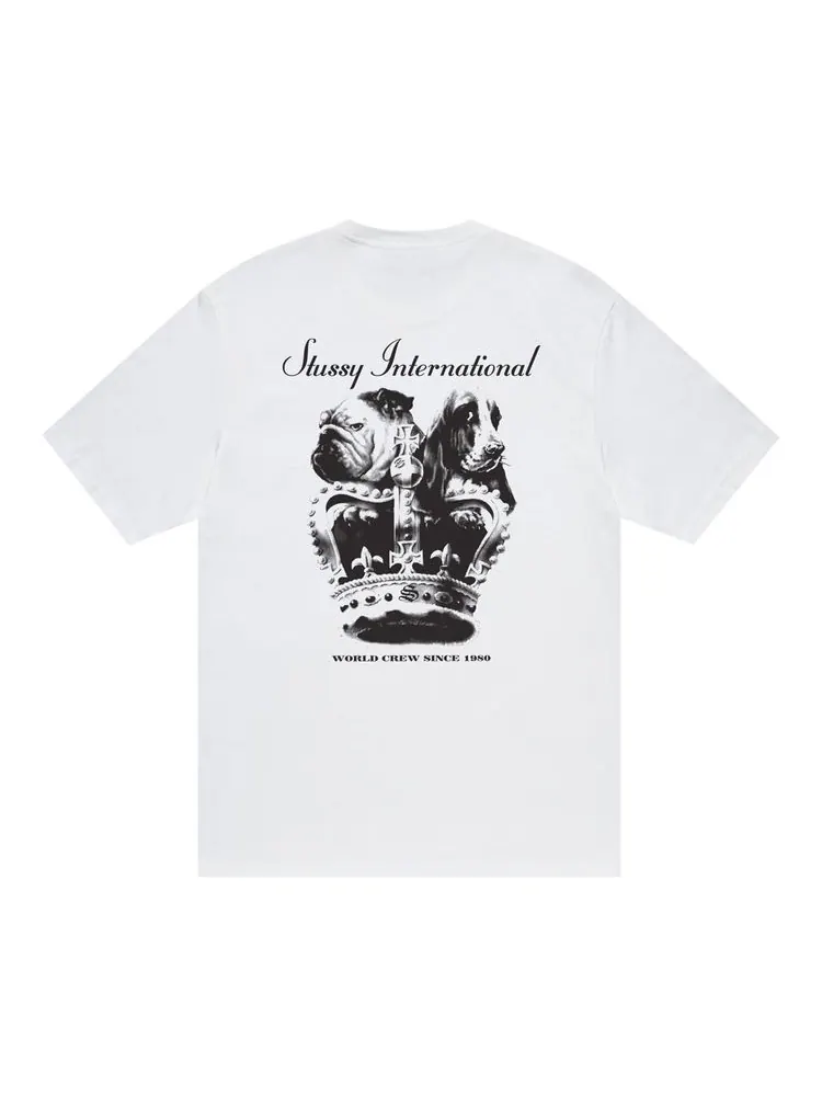 Футболка Stussy Dog Crown Tee 'White' — изображение 1 из 2, белый
