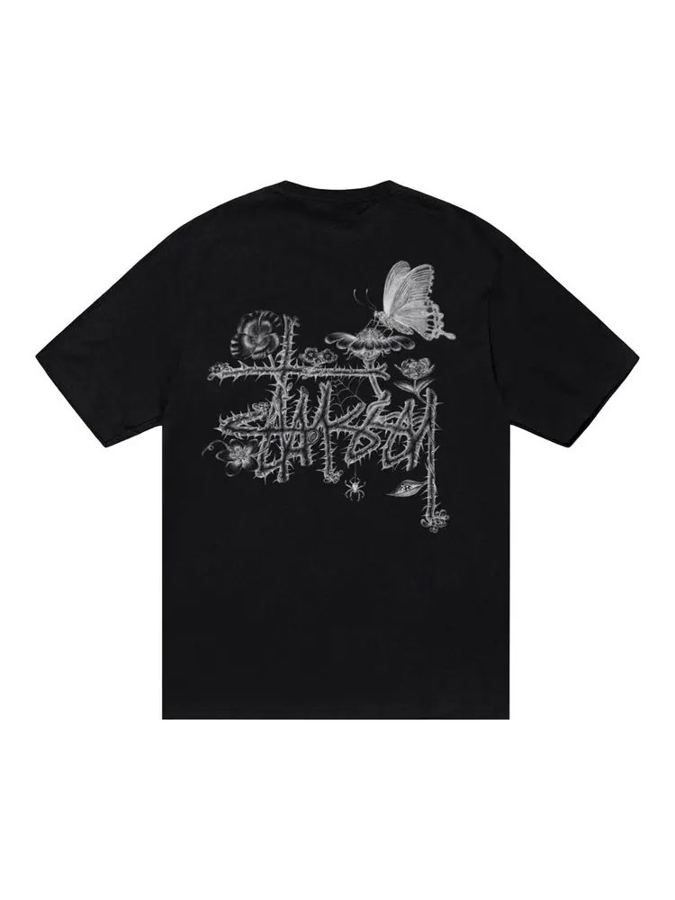 Футболка Stussy In Bloom Tee 'Black' — изображение 2 из 2, черный