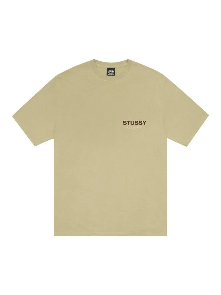 Футболка Stussy Surf Club Tee Pigment Dyed, Elm — изображение 1 из 2, зеленый