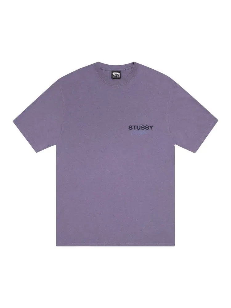 Футболка Stussy Surf Club Tee Pigment Dyed — изображение 1 из 2, фиолетовый