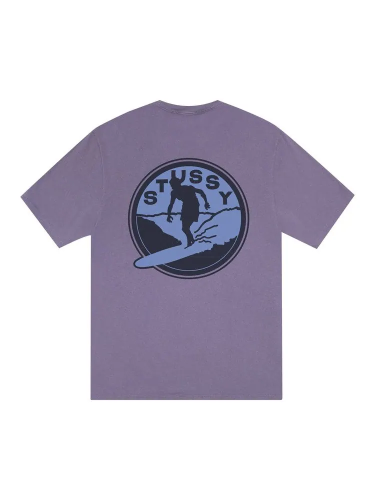 Футболка Stussy Surf Club Tee Pigment Dyed — изображение 2 из 2, фиолетовый