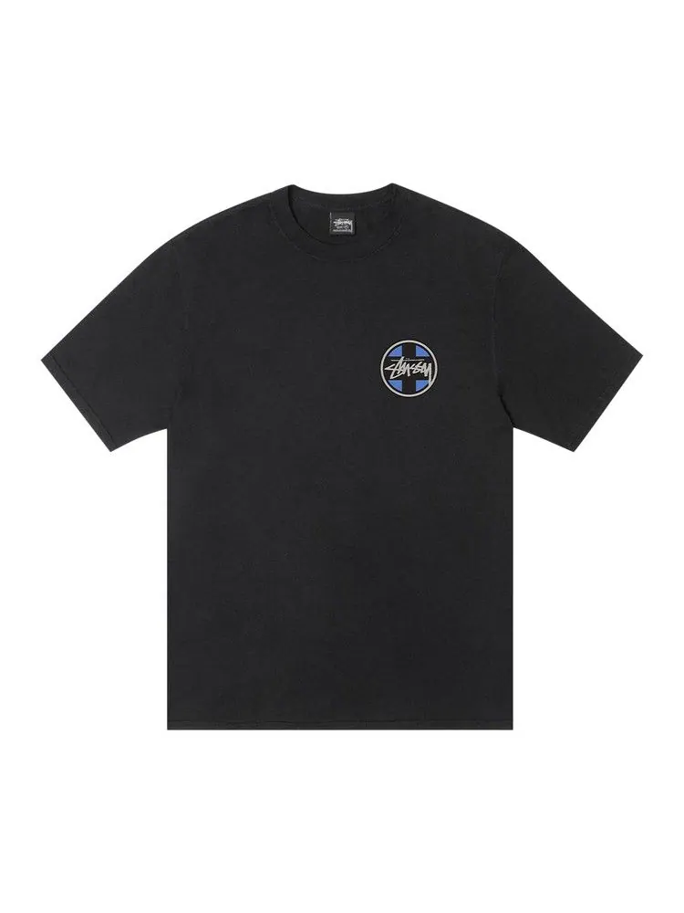 Футболка Stussy Cross Dot Tee Pigment Dyed — изображение 1 из 2, черный