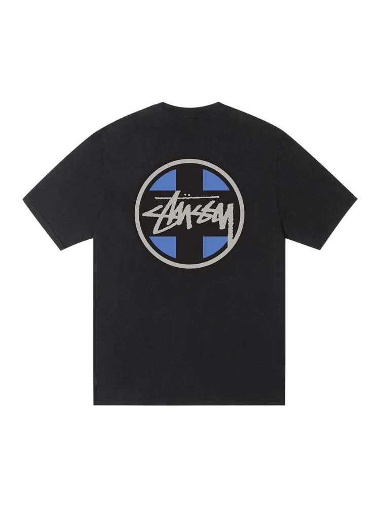 Футболка Stussy Cross Dot Tee Pigment Dyed — изображение 2 из 2, черный