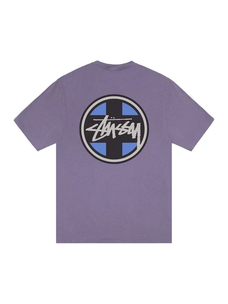 Футболка Stussy Cross Dot Tee Pigment Dyed — изображение 2 из 2, фиолетовый