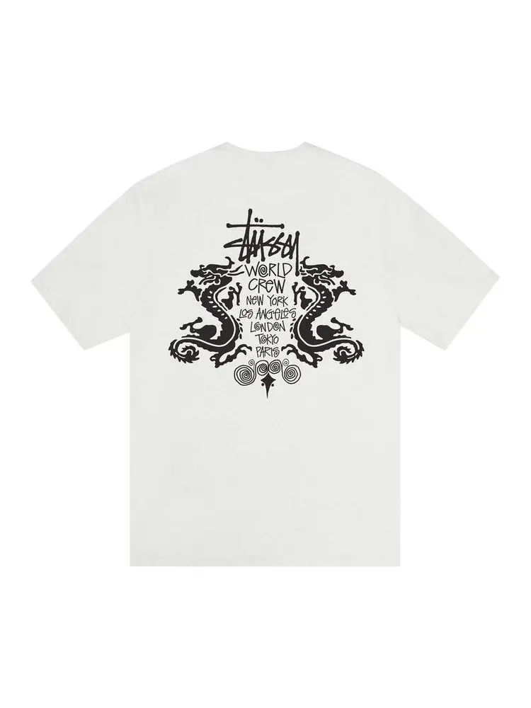 Футболка Stussy Double Dragon Tee Pigment Dyed — изображение 2 из 2, прозрачный