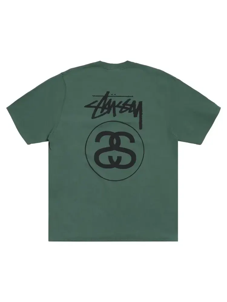 Футболка Stussy Stock Link — изображение 2 из 2, зеленый