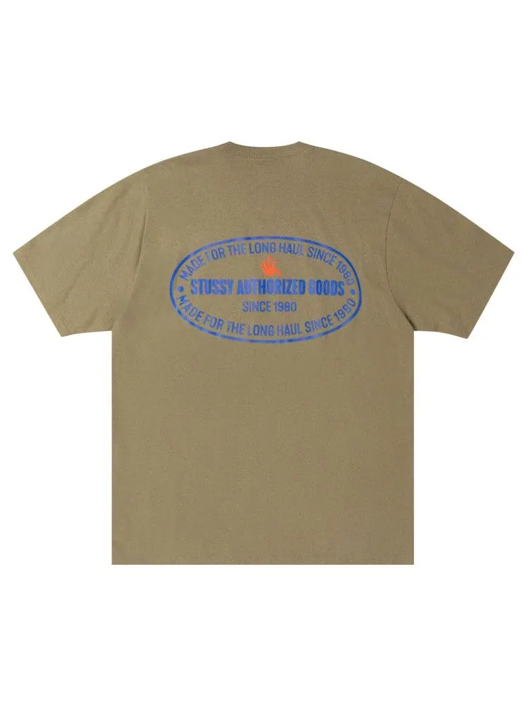 Футболка Stussy Authorized Tee 'Army' — изображение 2 из 2, зеленый