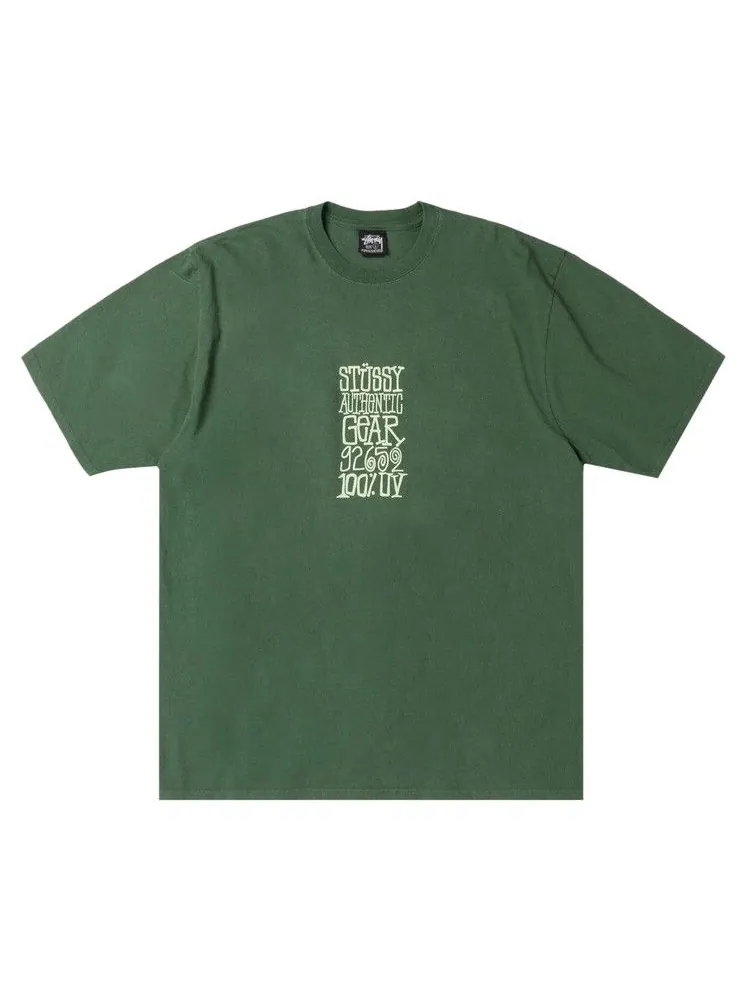 Футболка Stussy Authentic Gear Tee Pigment Dyed — изображение 1 из 2, папоротник