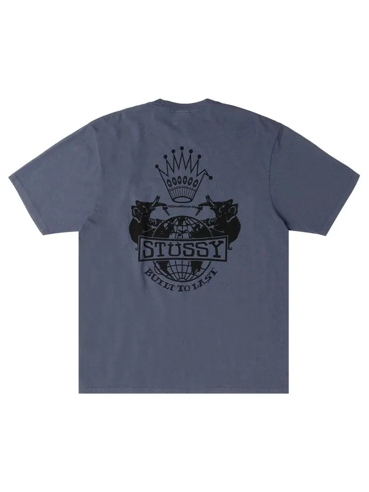 Футболка Stussy Built To Last Tee Pigment Dyed — изображение 2 из 2, темно-синий