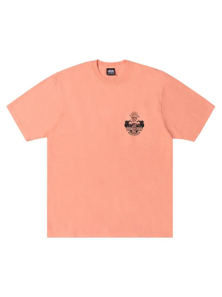 Футболка Stussy Built To Last Tee Pigment Dyed 'Sherbert' — изображение 1 из 2, оранжевый
