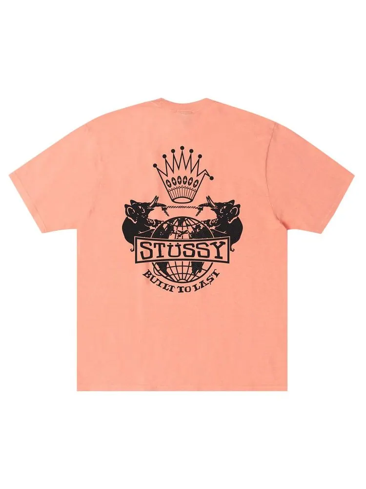 Футболка Stussy Built To Last Tee Pigment Dyed 'Sherbert' — изображение 2 из 2, оранжевый