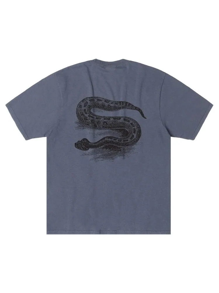 Футболка Stussy Serpent Tee Pigment Dyed — изображение 2 из 2, темно-синий