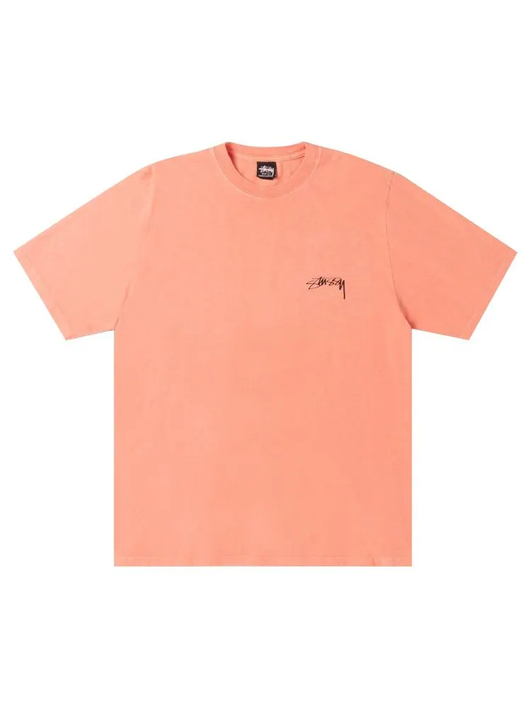 Футболка Stussy Serpent Tee Pigment Dyed, Sherbert — изображение 1 из 2, оранжевый