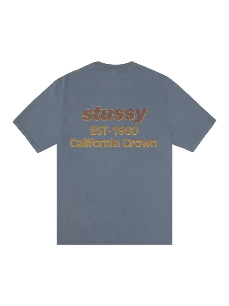 Футболка Stussy California Grown Tee Pigment Dyed 'Navy' — изображение 2 из 2, темно-синий