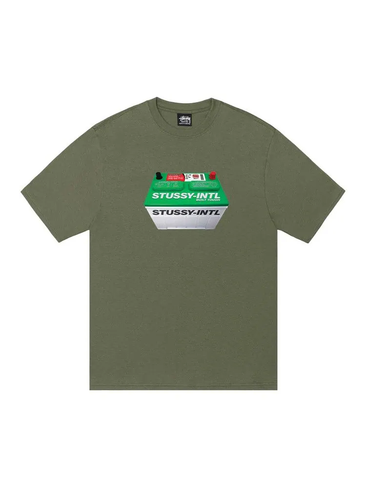 Футболка Stussy Battery Tee — изображение 1 из 2, оливковый
