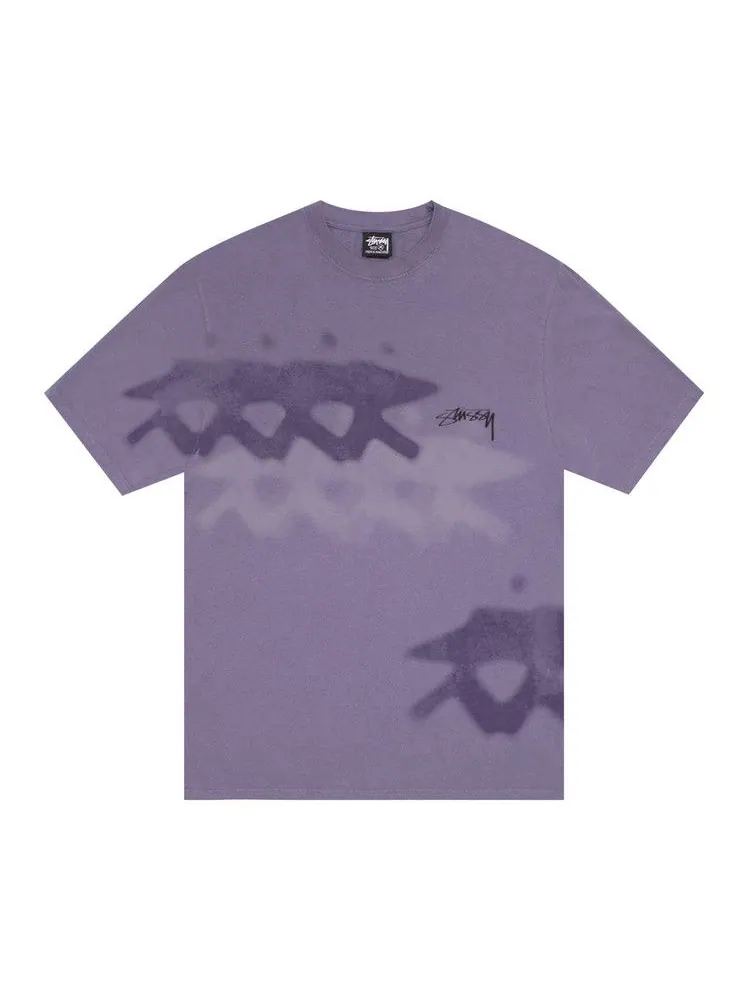 Футболка Stussy Low Tide Tee Pigment Dyed — изображение 1 из 2, фиолетовый