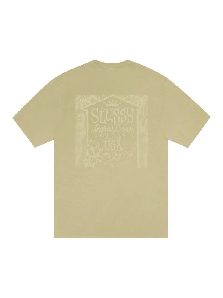 Футболка Stussy Beach House Tee Pigment Dyed, Elm — изображение 2 из 2, бежевый