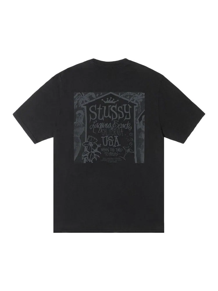 Футболка Stussy Beach House Tee Pigment Dyed — изображение 2 из 2, черный