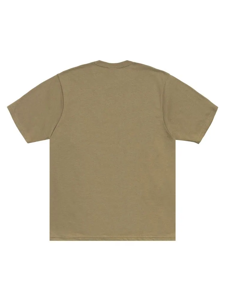 Футболка Stussy Long Range Tee 'Army' — изображение 2 из 2, бежевый