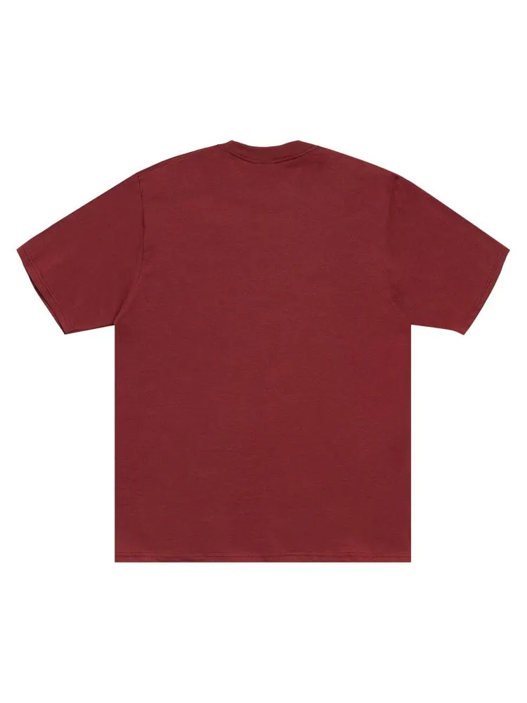 Футболка Stussy Long Range Tee 'Wine' — изображение 2 из 2, красный