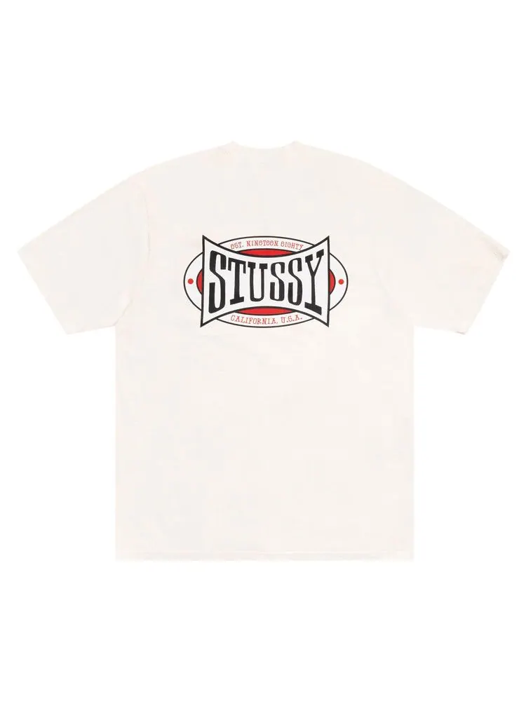 Футболка Stussy Champion Oval Tee Pigment Dyed 'Natural' — изображение 2 из 2, бежевый