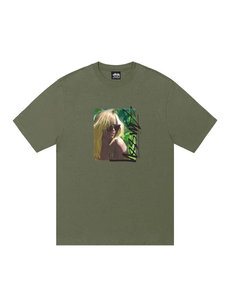 Футболка Stussy Laura Tee — изображение 1 из 2, оливковый