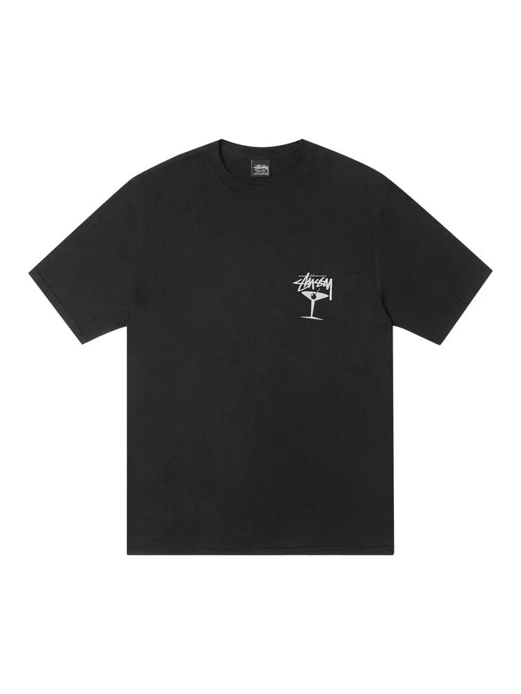 Футболка Stussy Martini Tee Pigment Dyed — изображение 1 из 2, черный
