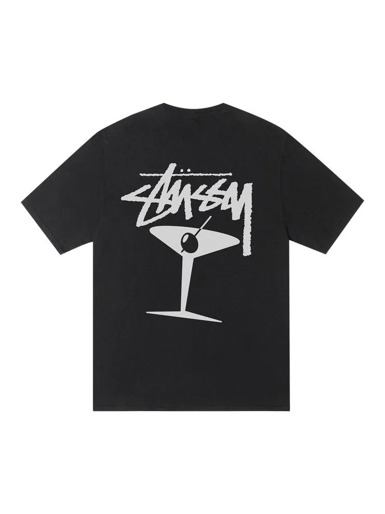 Футболка Stussy Martini Tee Pigment Dyed — изображение 2 из 2, черный