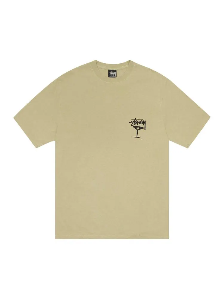 Футболка Stussy Martini Tee Pigment Dyed, Elm — изображение 1 из 2, зеленый