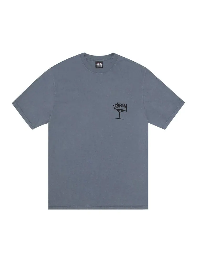 Футболка Stussy Martini Tee Pigment Dyed — изображение 1 из 2, темно-синий