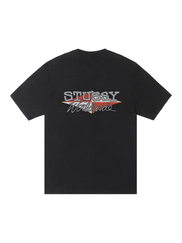 Футболка Stussy Worldwide Diamond Tee Pigment Dyed — изображение 2 из 2, черный