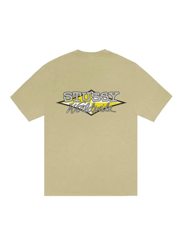 Футболка Stussy Worldwide Diamond Tee Pigment Dyed, Elm — изображение 2 из 2, коричневый