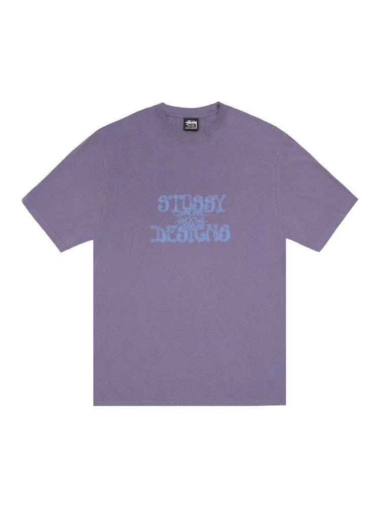 Футболка Stussy Wes Palms Tee Pigment Dyed — изображение 1 из 2, фиолетовый