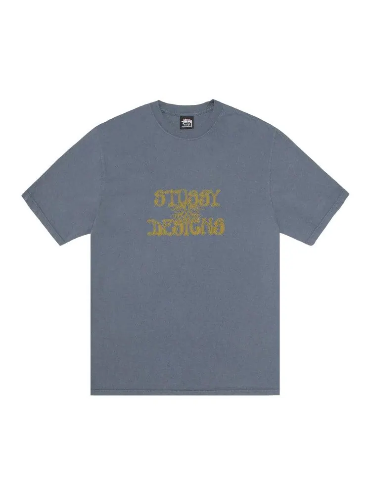 Футболка Stussy Wes Palms Tee Pigment Dyed — изображение 1 из 2, темно-синий