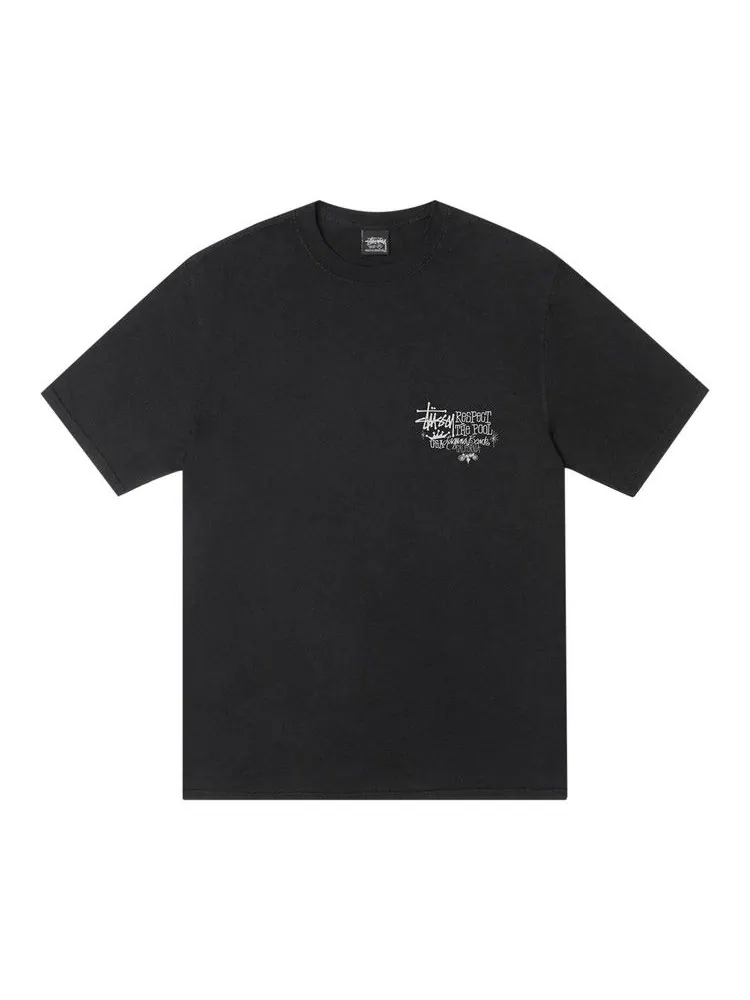 Футболка Stussy Respect The Pool Tee Pigment Dyed — изображение 1 из 2, черный