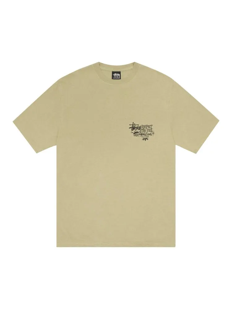 Футболка Stussy Respect The Pool Tee Pigment Dyed, Elm — изображение 1 из 2, зеленый